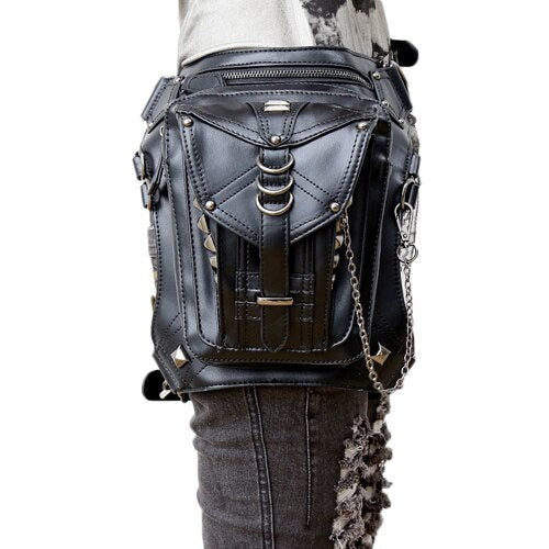 SKULL ROCKER Leather Holster Waist Bag Leg Bag and Hip Bag