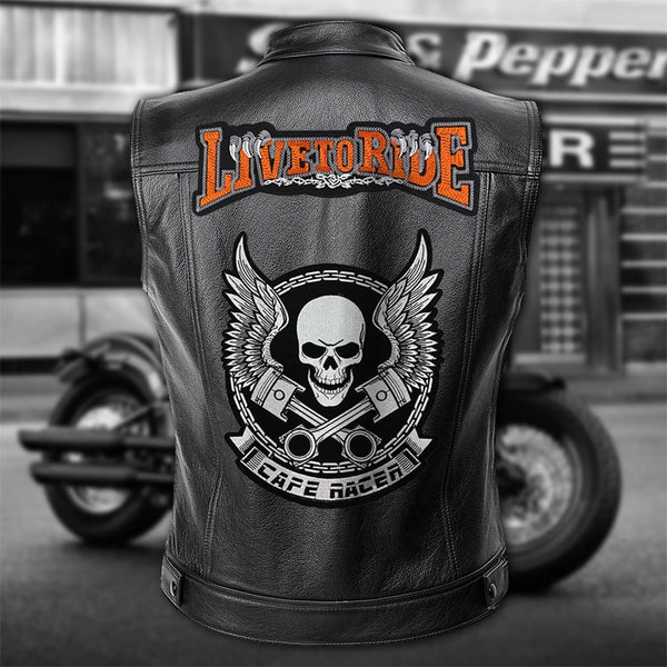 Live To Ride Skull w/Flames Short Sleeve Tee – Dani and the Biker