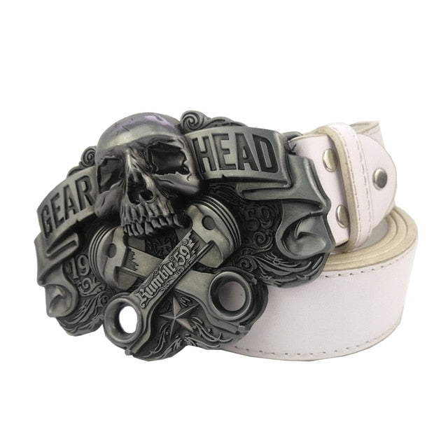 Men's Skull Golf Belt Luxury Goth Golf Apparel Accessories Metal