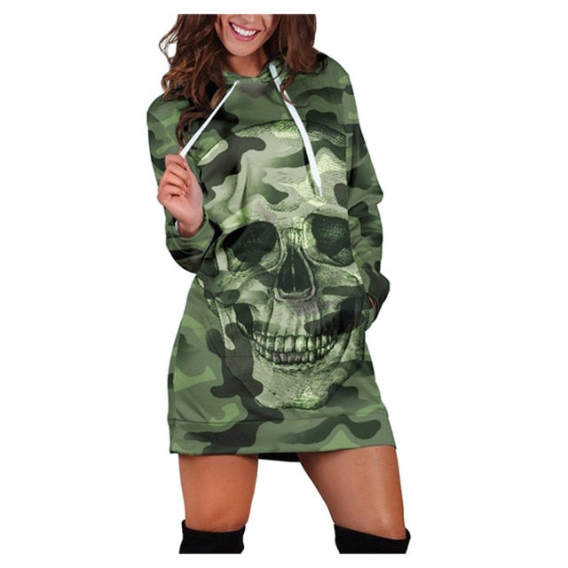 Camo Skull Women s Hooded Sweatshirt Skulls Expo Explore