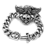 Engine Skull Eagle Bracelet Stainless Steel