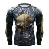 Men's Quick Dry Compression T-Shirt Azetc Skull